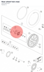 Diagram preview: Rear wheel hub cmpl. (A41010010144)