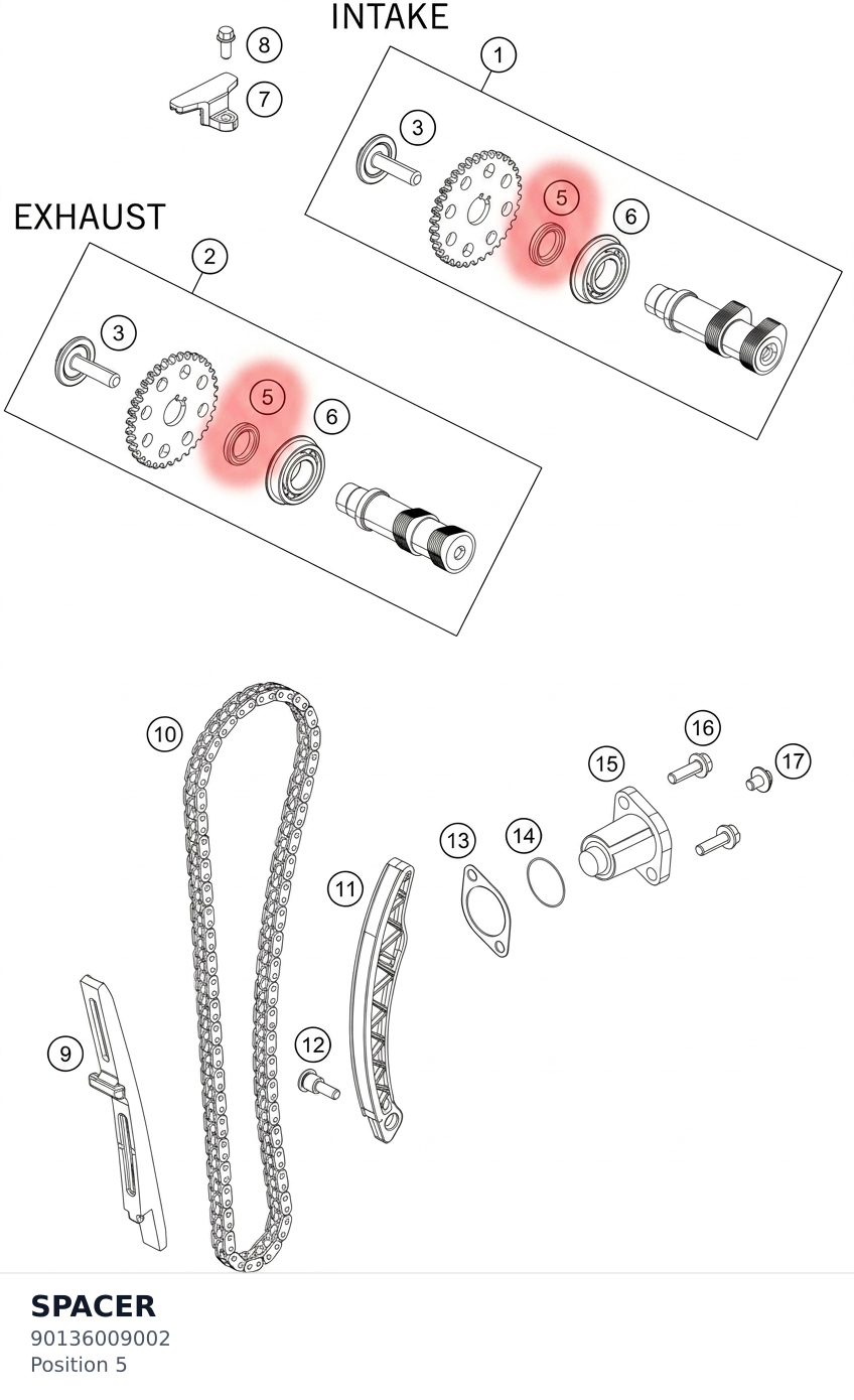 Diagram preview: SPACER (90136009002)