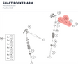 Diagram preview: SHAFT ROCKER ARM (96036056000)