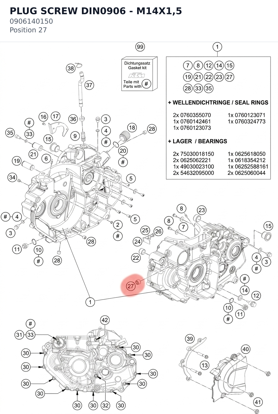 Diagram preview: PLUG SCREW DIN0906 - M14X1,5 (0906140150)