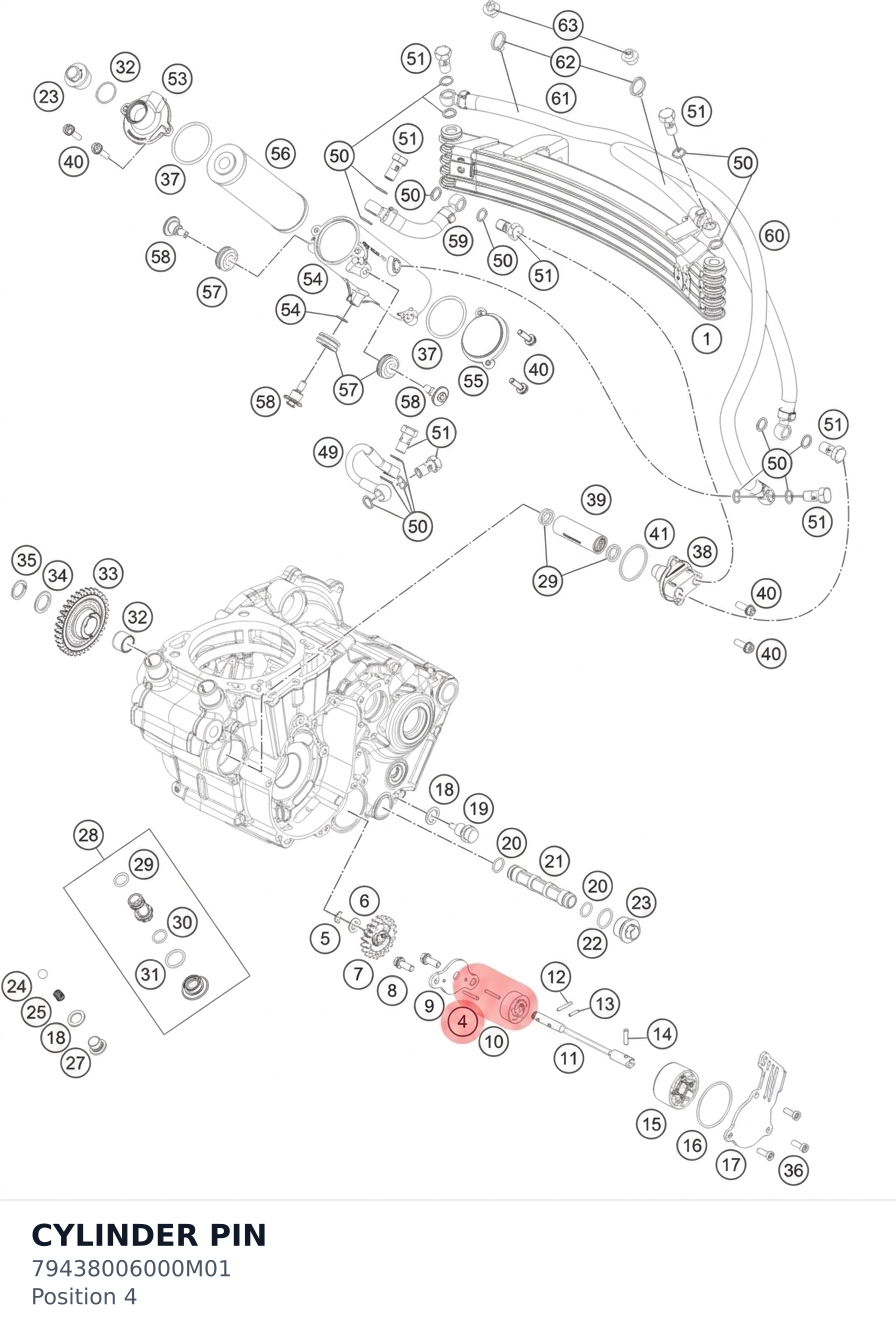 Diagram preview: CYLINDER PIN (79438006000M01)