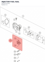 Diagram preview: INJECTOR FUEL RAIL (A45041023044)