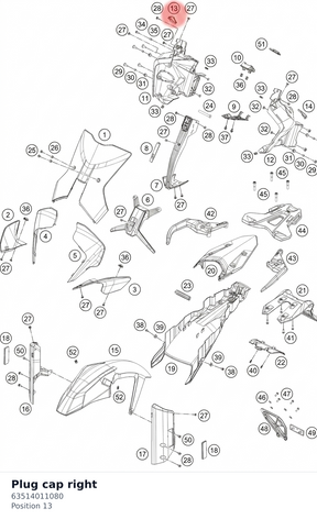 Diagram preview: Plug cap right (63514011080)