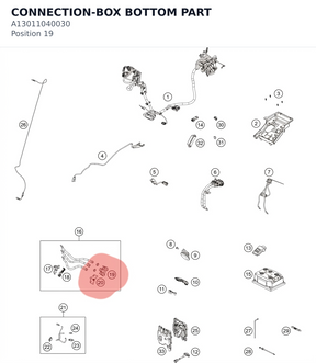 Diagram preview: CONNECTION-BOX BOTTOM PART (A13011040030)