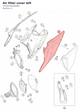 Diagram preview: Air filter cover left (79106105000EBA)