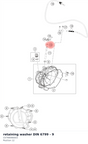 Diagram preview: retaining washer DIN 6799 - 9 (C0799090003)