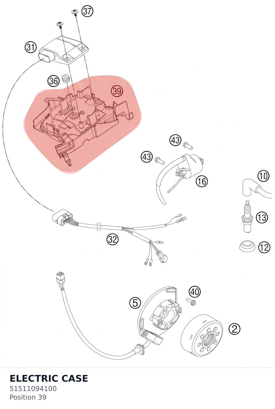 Diagram preview: ELECTRIC CASE (51511094100)