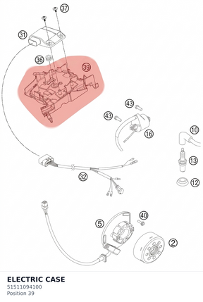 Diagram preview: ELECTRIC CASE (51511094100)