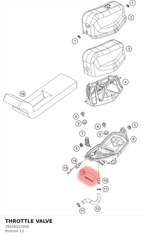 Diagram preview: THROTTLE VALVE (78106012050)