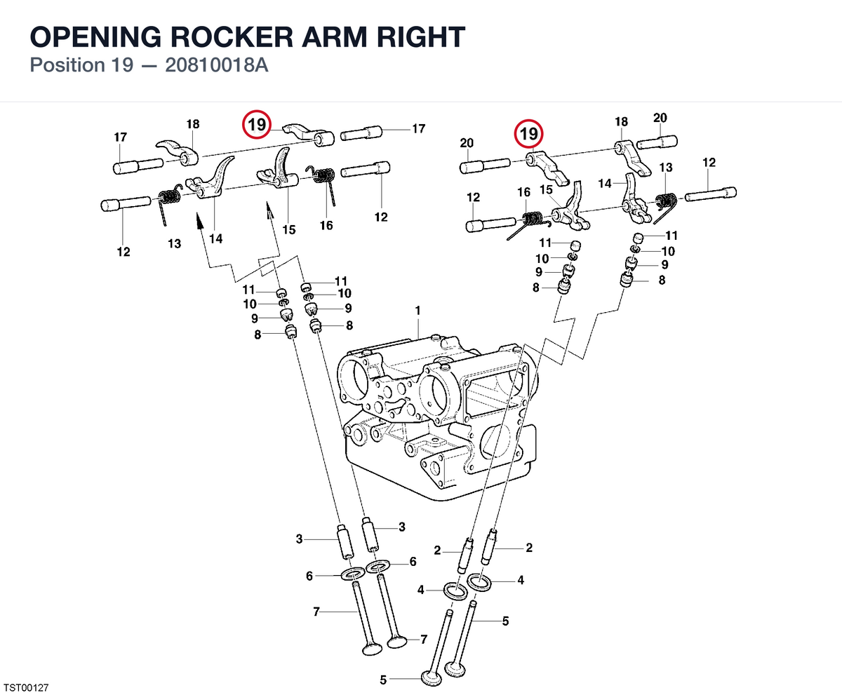 OPENING ROCKER ARM RIGHT