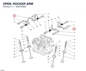 OPEN. ROCKER ARM 20810096A diagram position