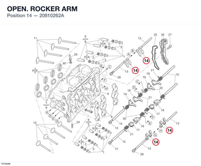 OPEN. ROCKER ARM 20810262A diagram position
