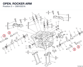 OPEN. ROCKER ARM 20810321A diagram position