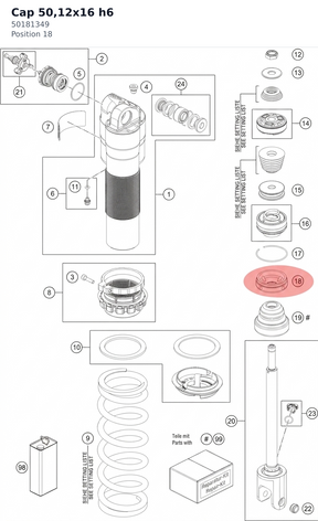 Diagram preview: Cap 50,12x16 h6 (50181349)