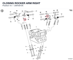 CLOSING ROCKER ARM RIGHT 20910015A diagram position