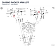 CLOSING ROCKER ARM LEFT 20910025A diagram position