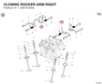 CLOSING ROCKER ARM RIGHT 20910135AA diagram position