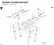 CLOSING ROCKER ARM LEFT