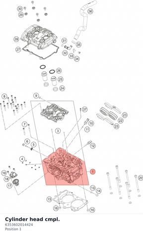 Diagram preview: Cylinder head cmpl. (6353602014424)