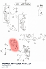 Diagram preview: RADIATOR PROTECTOR R/S BLACK (7003503500030)