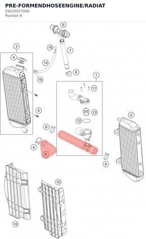 Diagram preview: PRE-FORMENDHOSEENGINE/RADIAT (55635027000)