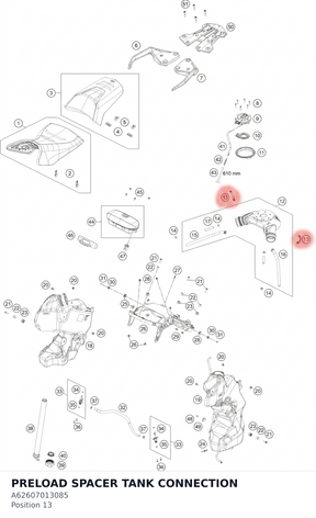Diagram preview: PRELOAD SPACER TANK CONNECTION (A62607013085)