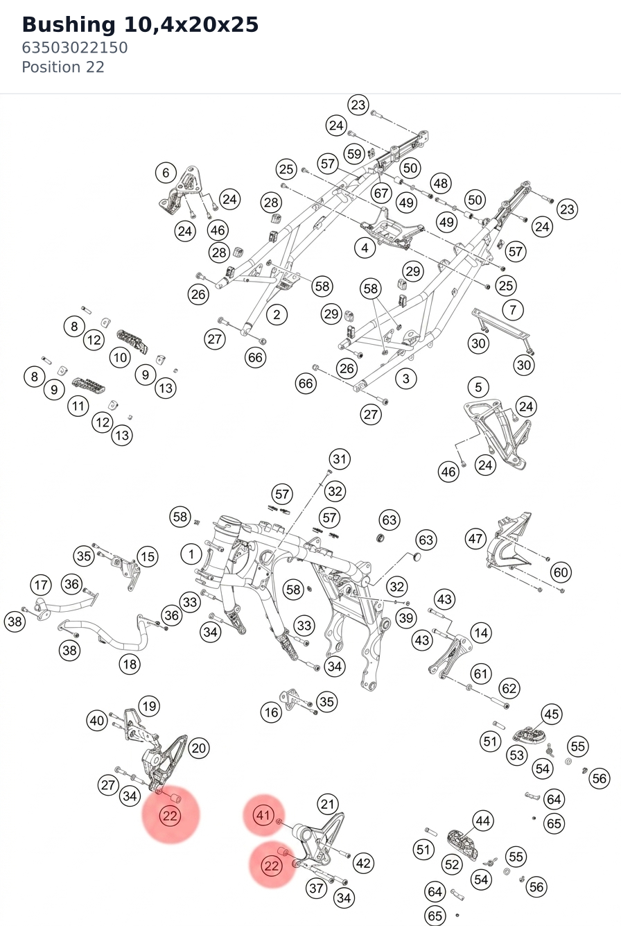 Diagram preview: Bushing 10,4x20x25 (63503022150)