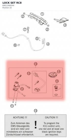 Diagram preview: LOCK SET RC8 (69011066244)
