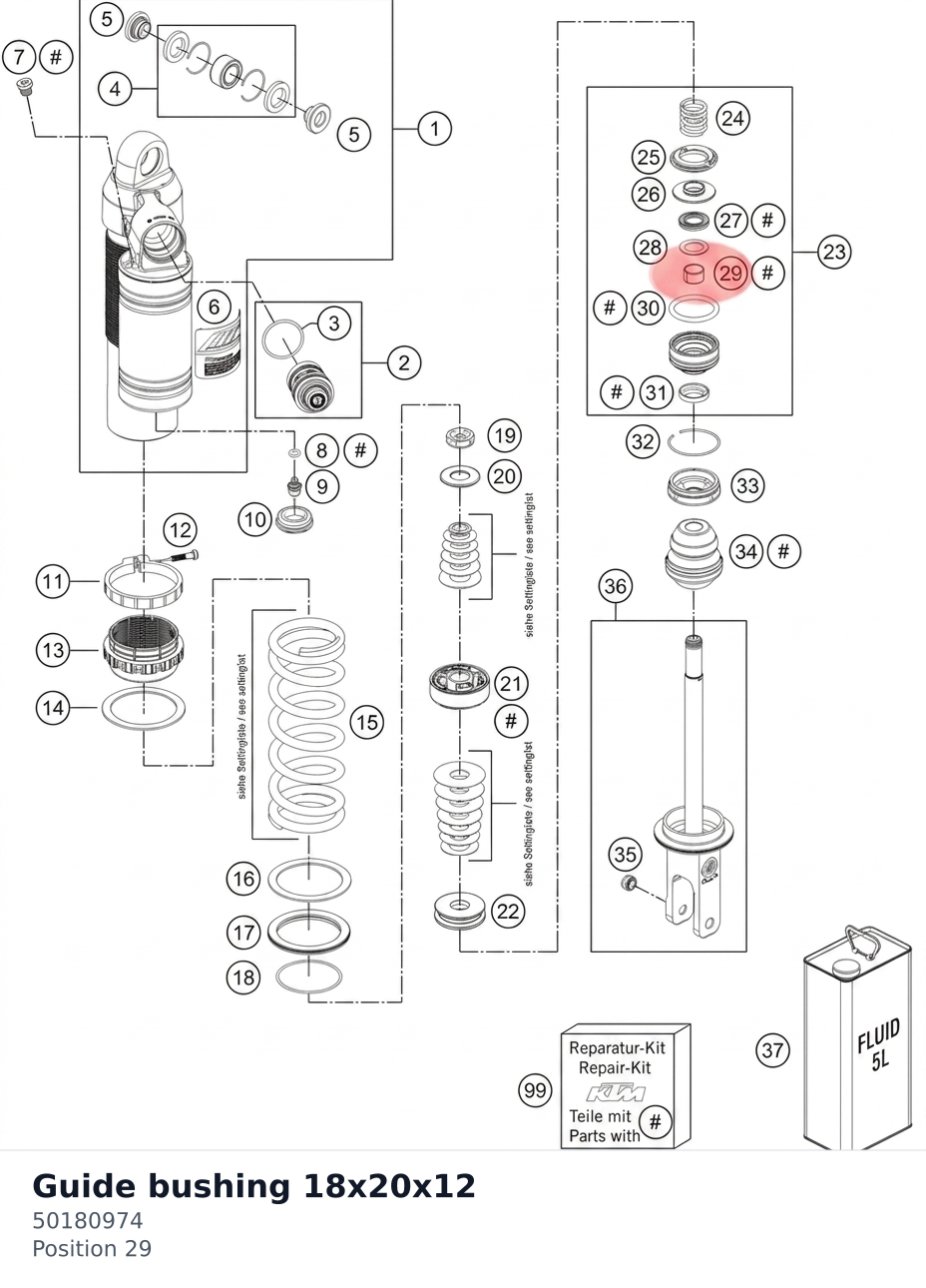 Diagram preview: Guide bushing 18x20x12 (50180974)