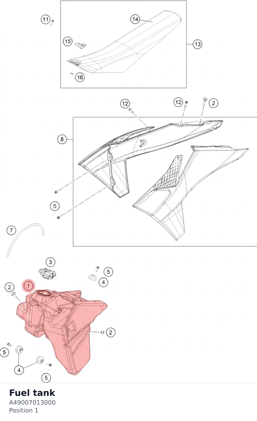 Diagram preview: Fuel tank (A49007013000)
