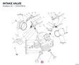 INTAKE VALVE 21010761A diagram position