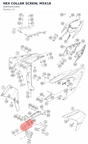 Diagram preview: HEX COLLAR SCREW, M5X18 (J900000501800)