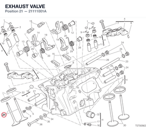 EXHAUST VALVE 21111001A diagram position