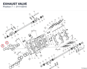 EXHAUST VALVE 21111201A diagram position