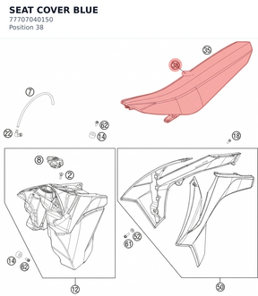 Diagram preview: SEAT COVER BLUE (77707040150)
