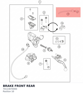 Diagram preview: BRAKE FRONT REAR (70113070000)
