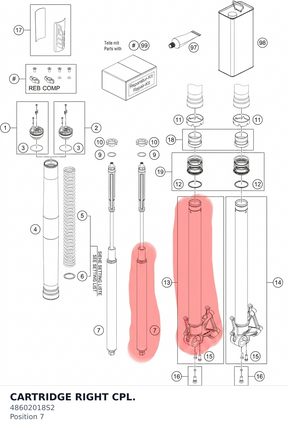Diagram preview: CARTRIDGE RIGHT CPL. (48602018S2)