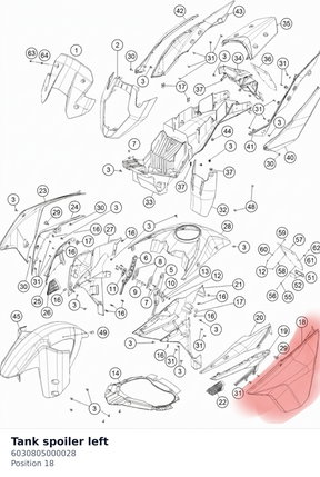Diagram preview: Tank spoiler left (6030805000028)