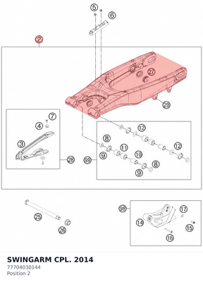Diagram preview: SWINGARM CPL.             2014 (77704030144)