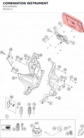 Diagram preview: COMBINATION INSTRUMENT (61914069000)