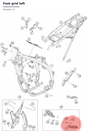 Diagram preview: Foot grid left (A46003040000)