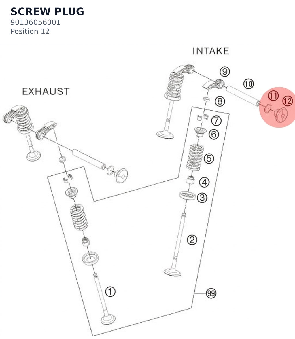 Diagram preview: SCREW PLUG (90136056001)