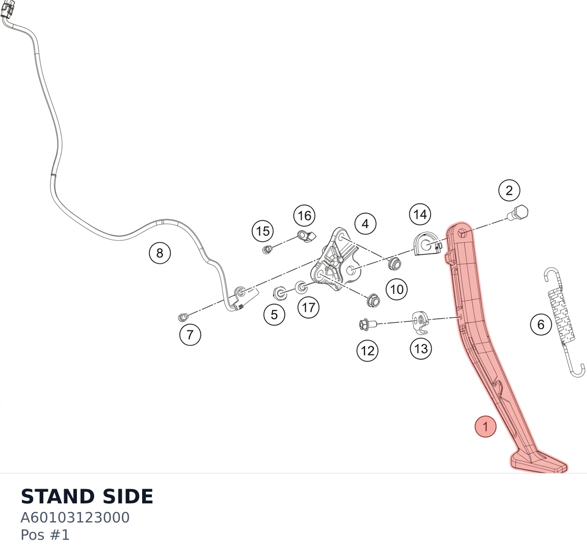 Diagram preview: STAND SIDE (A60103123000)