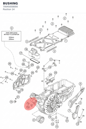 Diagram preview: BUSHING (70045058000)