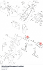 Diagram preview: Windshield support rubber (60708008057)