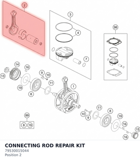 Diagram preview: CONNECTING ROD REPAIR KIT (79530015044)