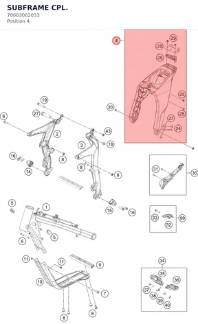 Diagram preview: SUBFRAME CPL. (70003002033)