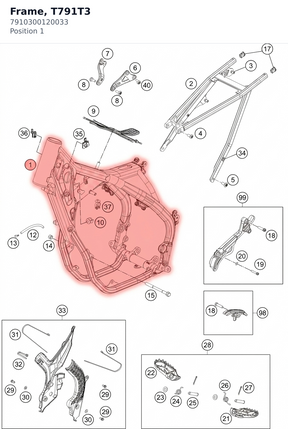 Diagram preview: Frame, T791T3 (7910300120033)