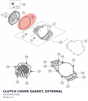 Diagram preview: CLUTCH COVER GASKET, EXTERNAL (A42030027000)