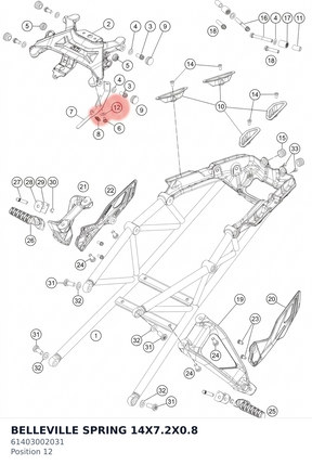 Diagram preview: BELLEVILLE SPRING 14X7.2X0.8 (61403002031)